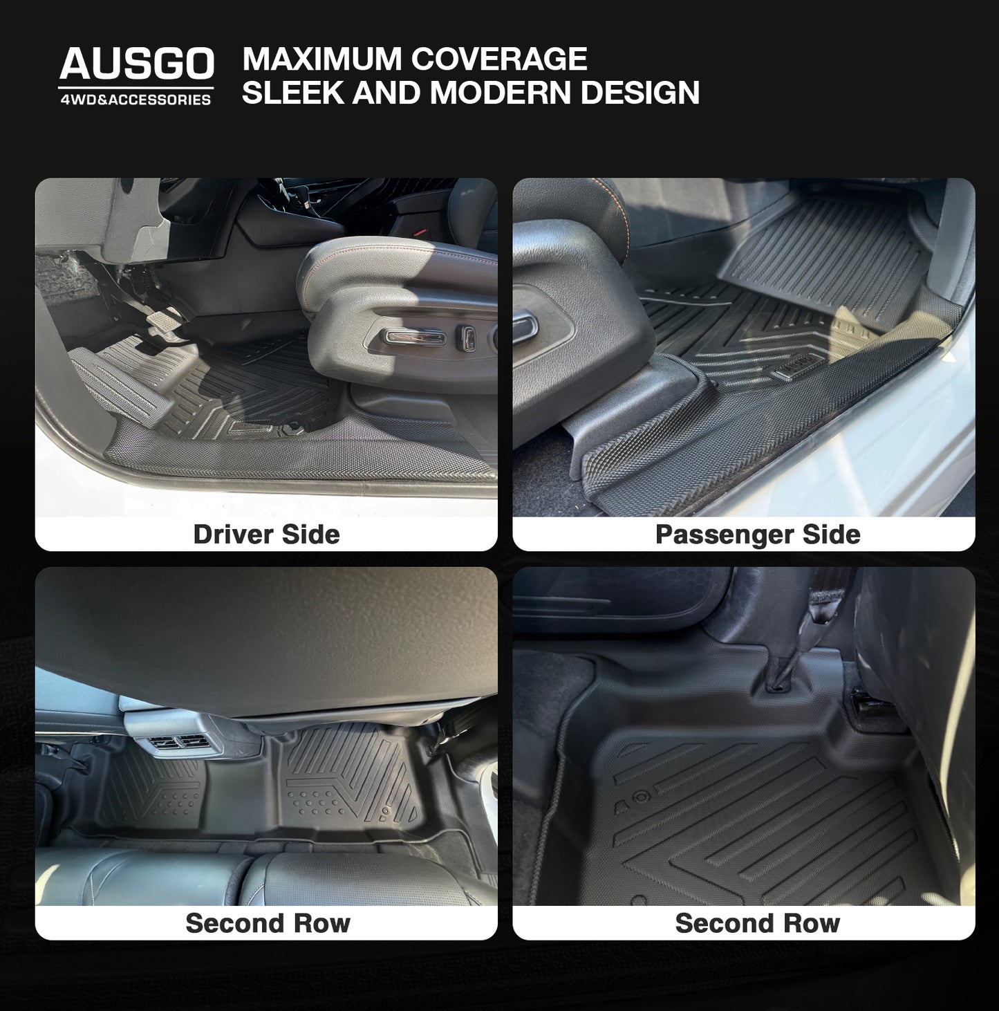 Ausgo 4WD USA All-Weather Custom Fit Floor Mats for Honda CR-V 2023-2025