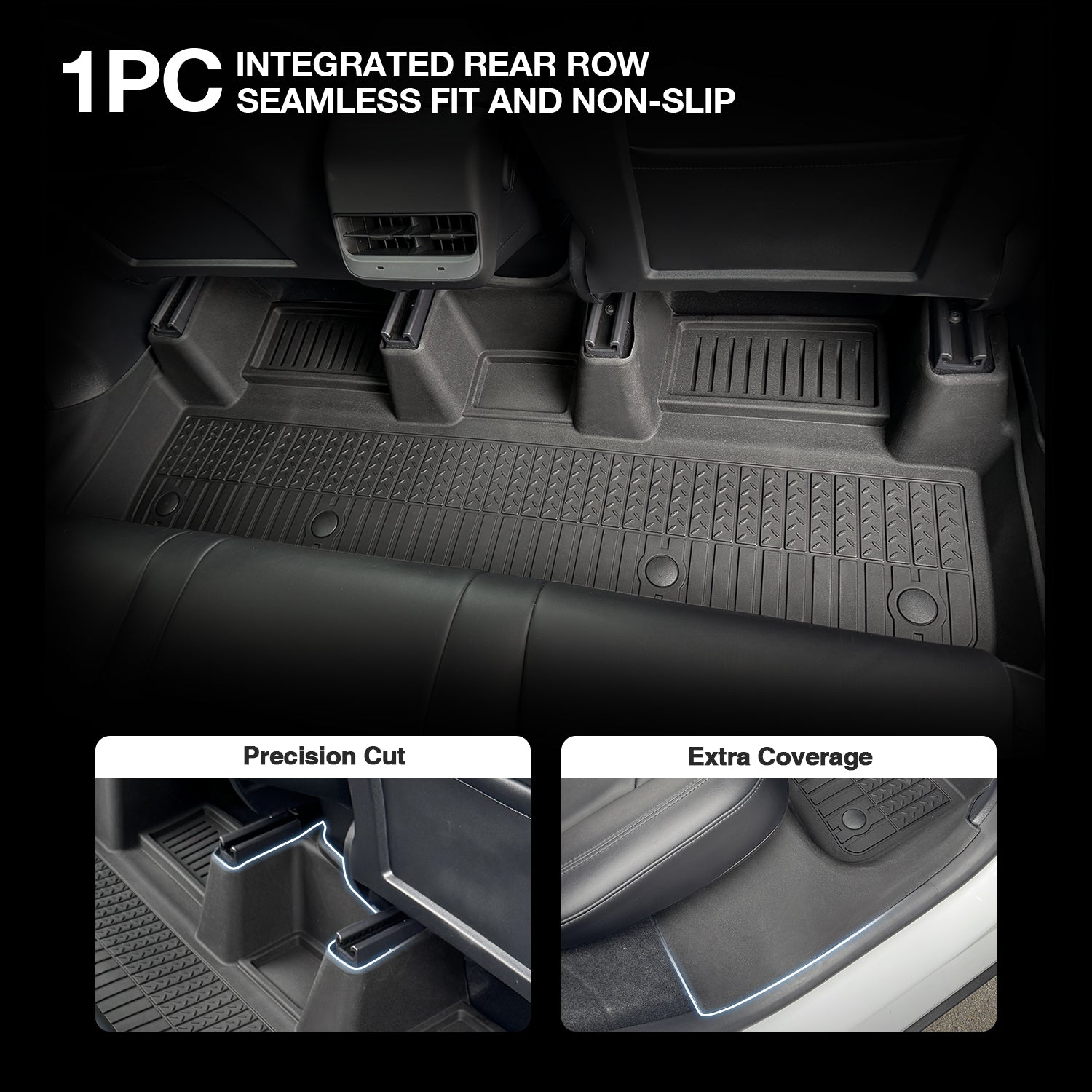 Ausgo 4WD USA Full Coverage TPE Floor Mats for Tesla Model Y 2022-2025