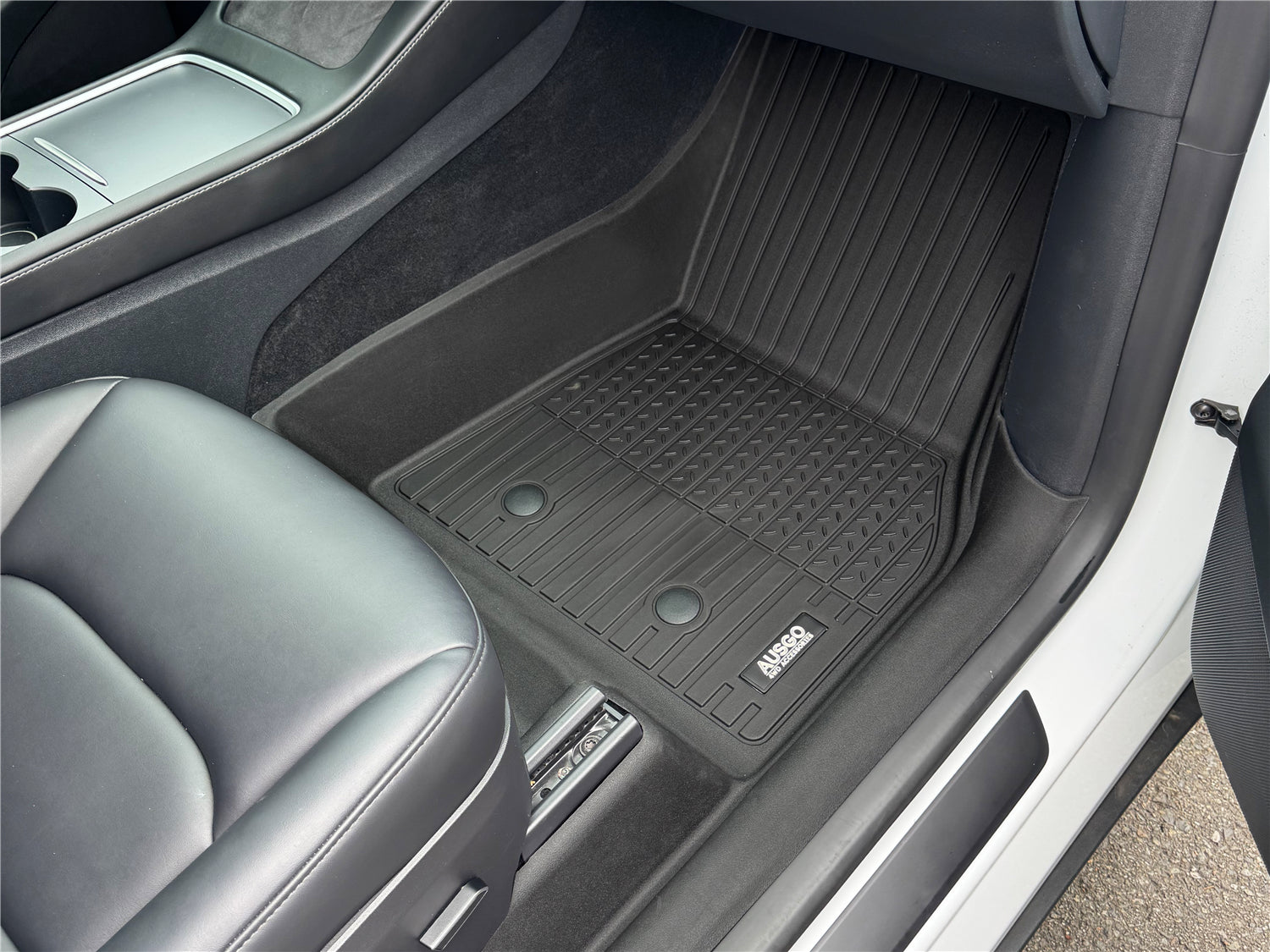 Ausgo 4WD USA Full Coverage TPE Floor Mats for Tesla Model Y 2022-2025