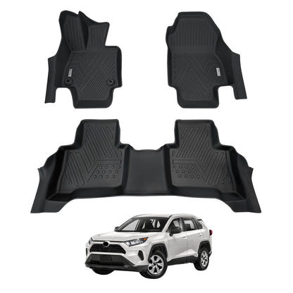 Ausgo 4WD USA Waterproof TPE Car Mats for Toyota RAV4 2019-2025